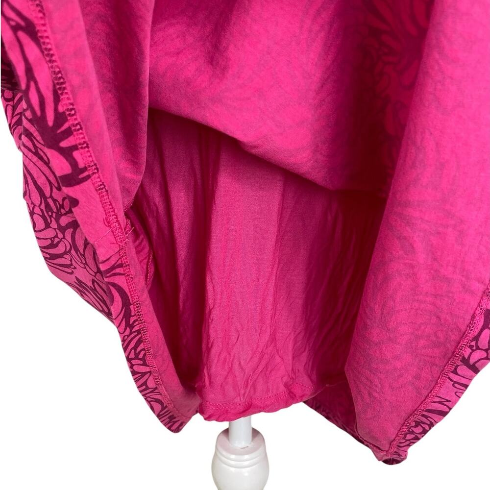 Garnet Hill Floral Knot Front Dress Cotton Stretch Pink Size 2 Travel Vacation - Picture 7 of 13